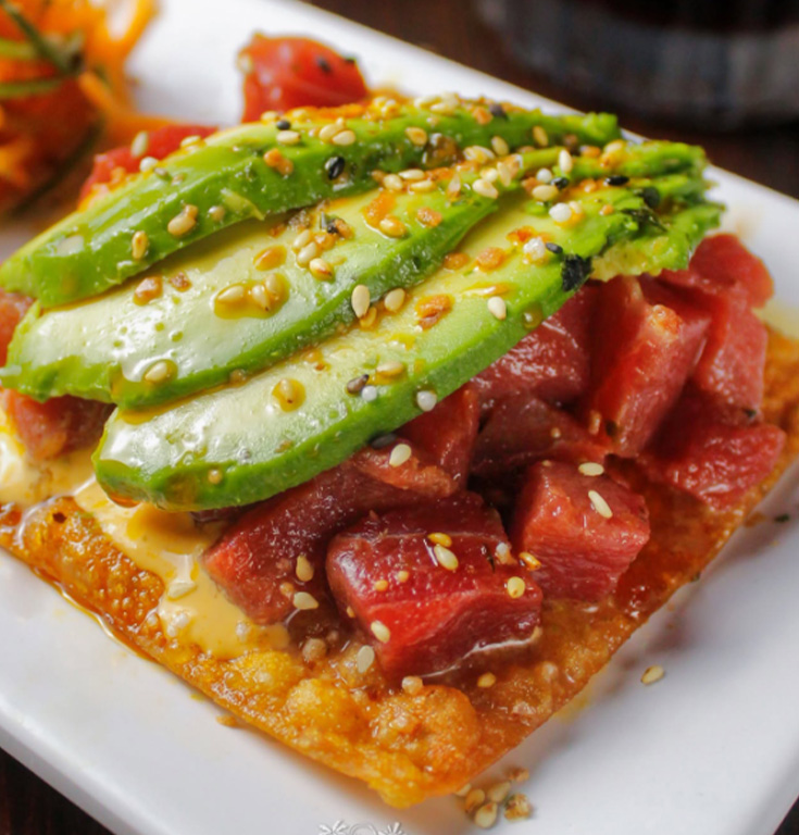 Tostada Won Ton de Atún
